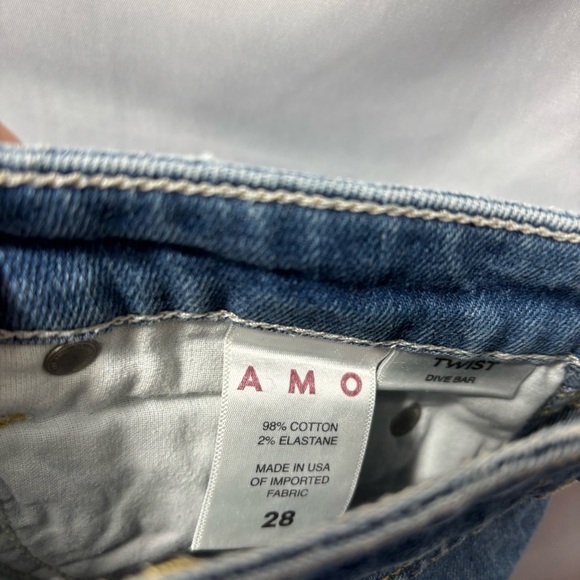 AMO Women’s 28 London Ankle Blue Stretchy Jeans - Picture 5 of 5